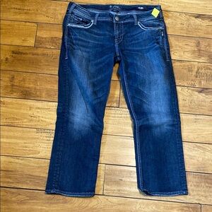 Silver aiko mid Capri jeans